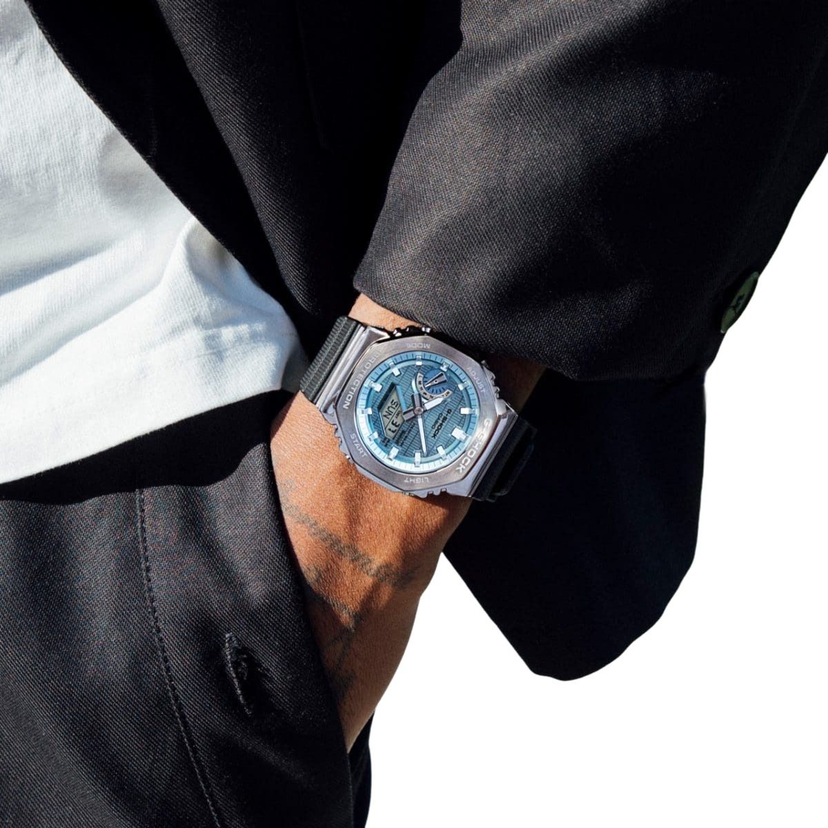 CASIO G-Shock G-Steel 2100 Series Analog-Digital 'Turquoise Silver Black' GBM-2100A-1A2