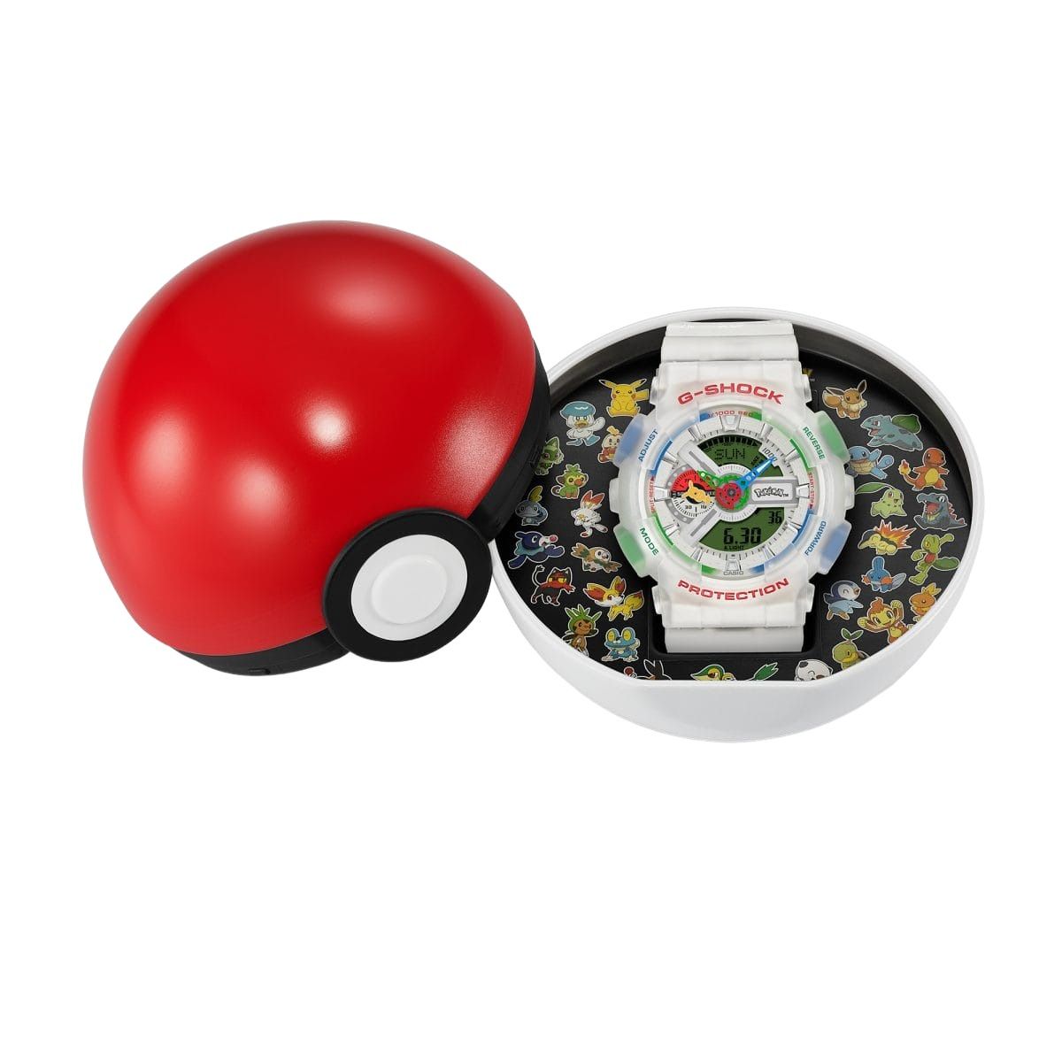 CASIO x Pokemon G-Shock Analog-Digital 'White' GA-110PKM-7A