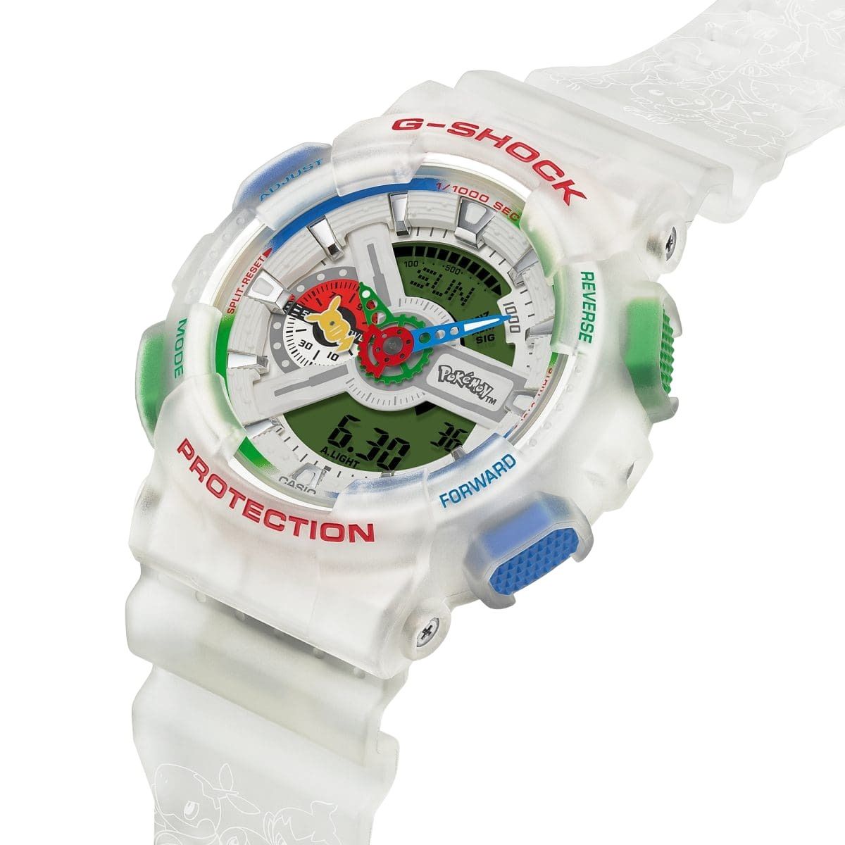 CASIO x Pokemon G-Shock Analog-Digital 'White' GA-110PKM-7A