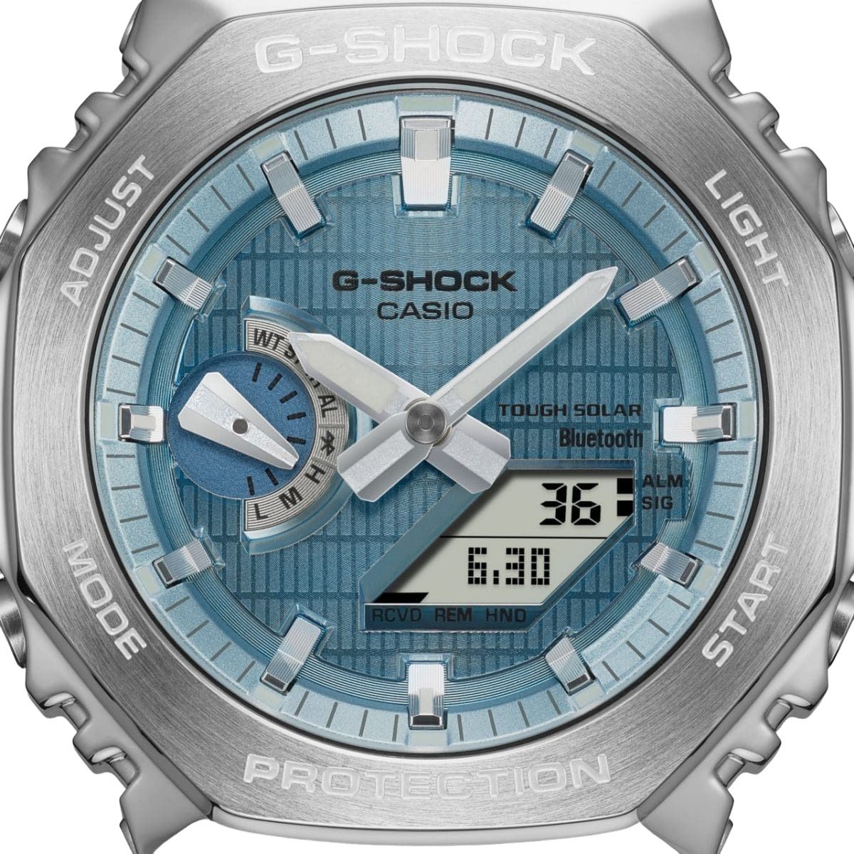 CASIO G-Shock G-Steel 2100 Series Analog-Digital 'Turquoise Silver Black' GBM-2100A-1A2