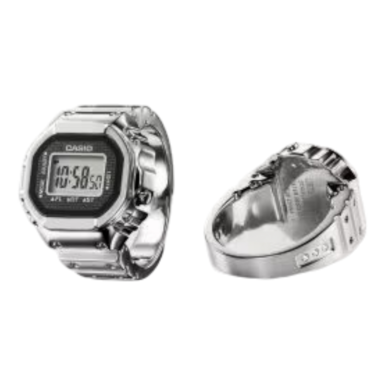 CASIO 50th Anniversary Ring Watch 'Silver' CRW-001-1