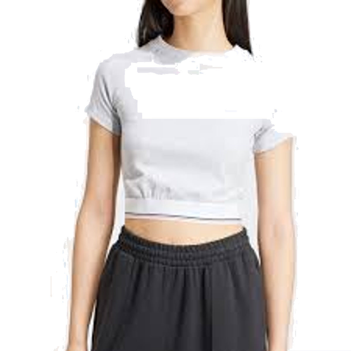 (WMNS) adidas CS Rib T-Shirt Asia Sizing 'White' IS2318
