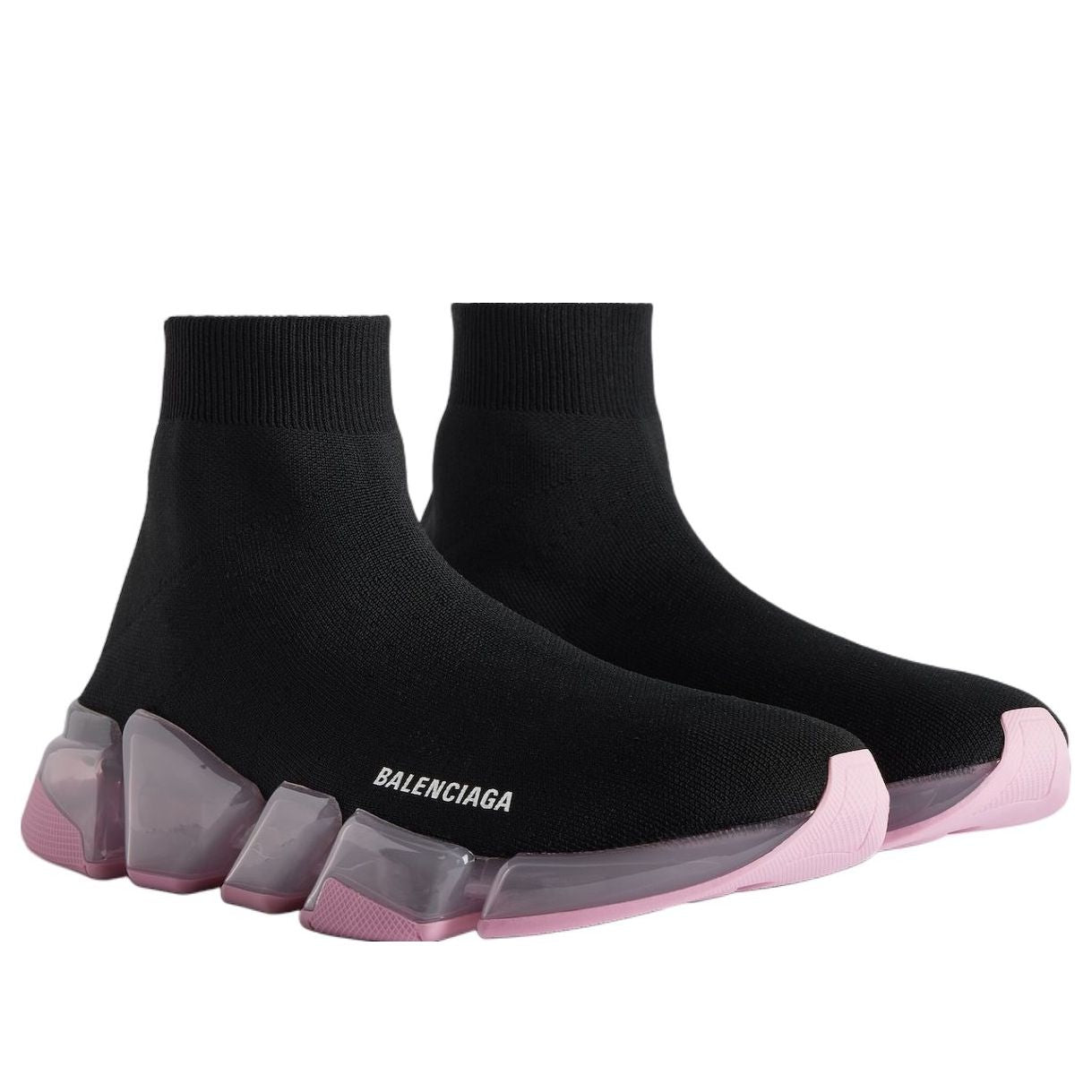 (WMNS) Balenciaga Speed 2.0 'Black Pink Clear Sole' 617196W2DC41050