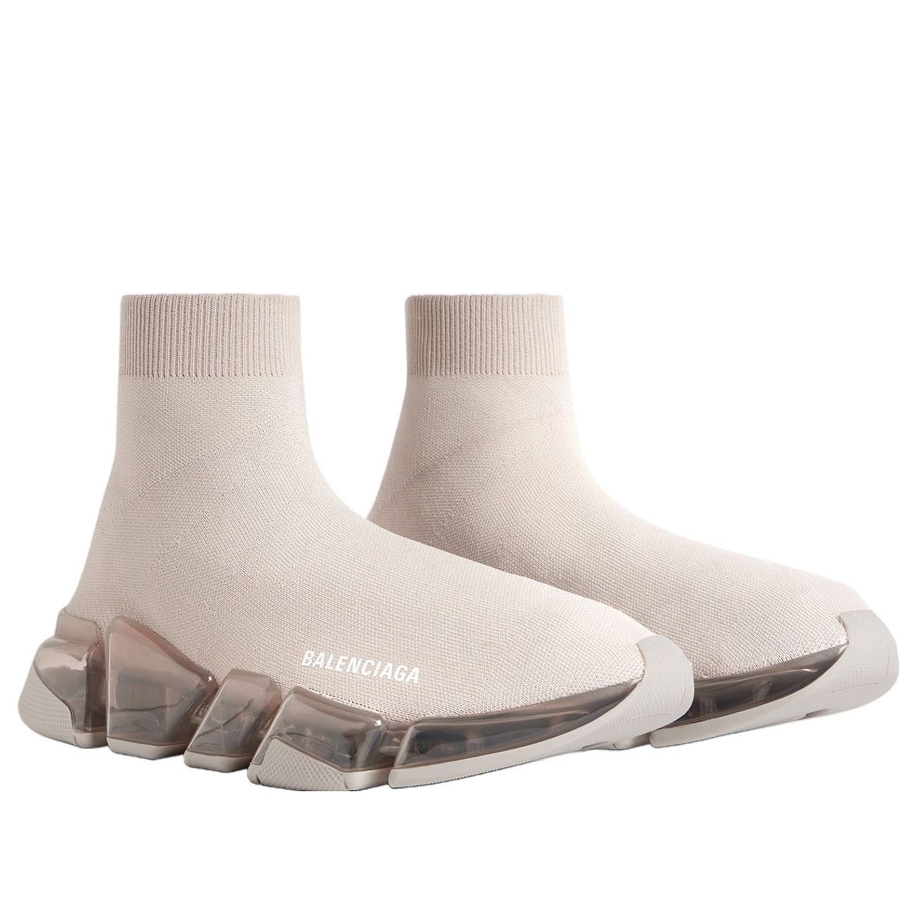 (WMNS) Balenciaga Speed 2.0 'Light Beige Clear Sole' 617196W2DC42000
