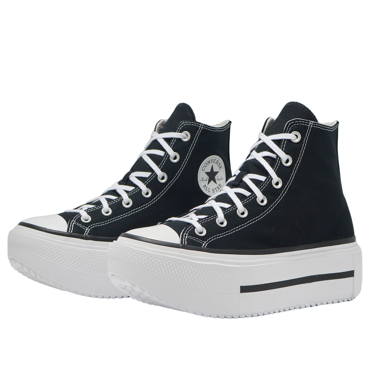 Converse Chuck Taylor All Star Lift Double Stack Hi 'Black White' A12975C
