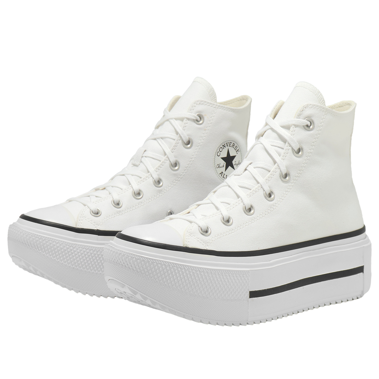 Converse Chuck Taylor All Star Lift Double Stack Hi 'White Black' A12976C