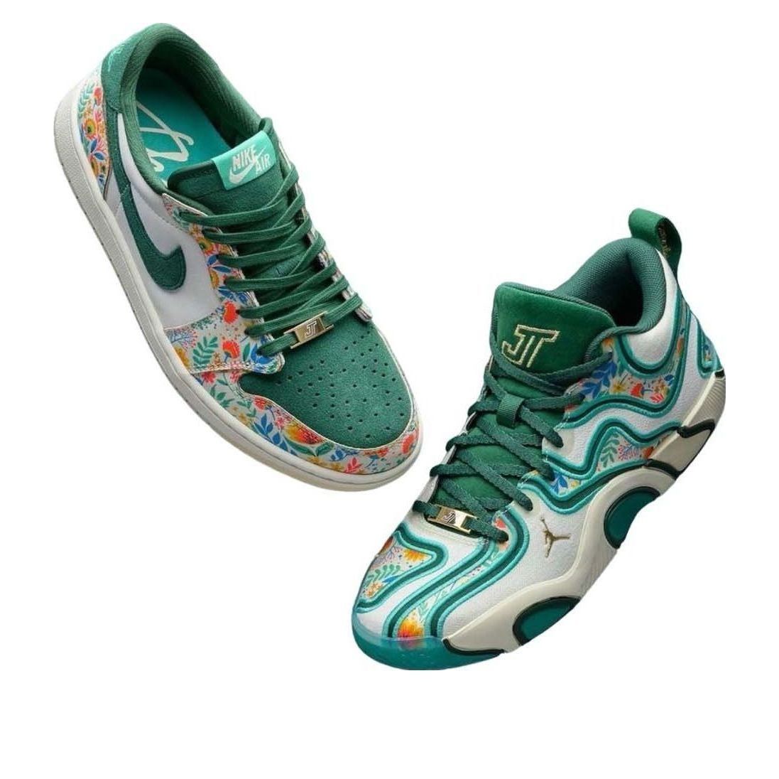 Air Jordan 1 Retro Low OG & Air Jordan Tatum 4 'Welcome to the Garden Pack' HQ5570-100