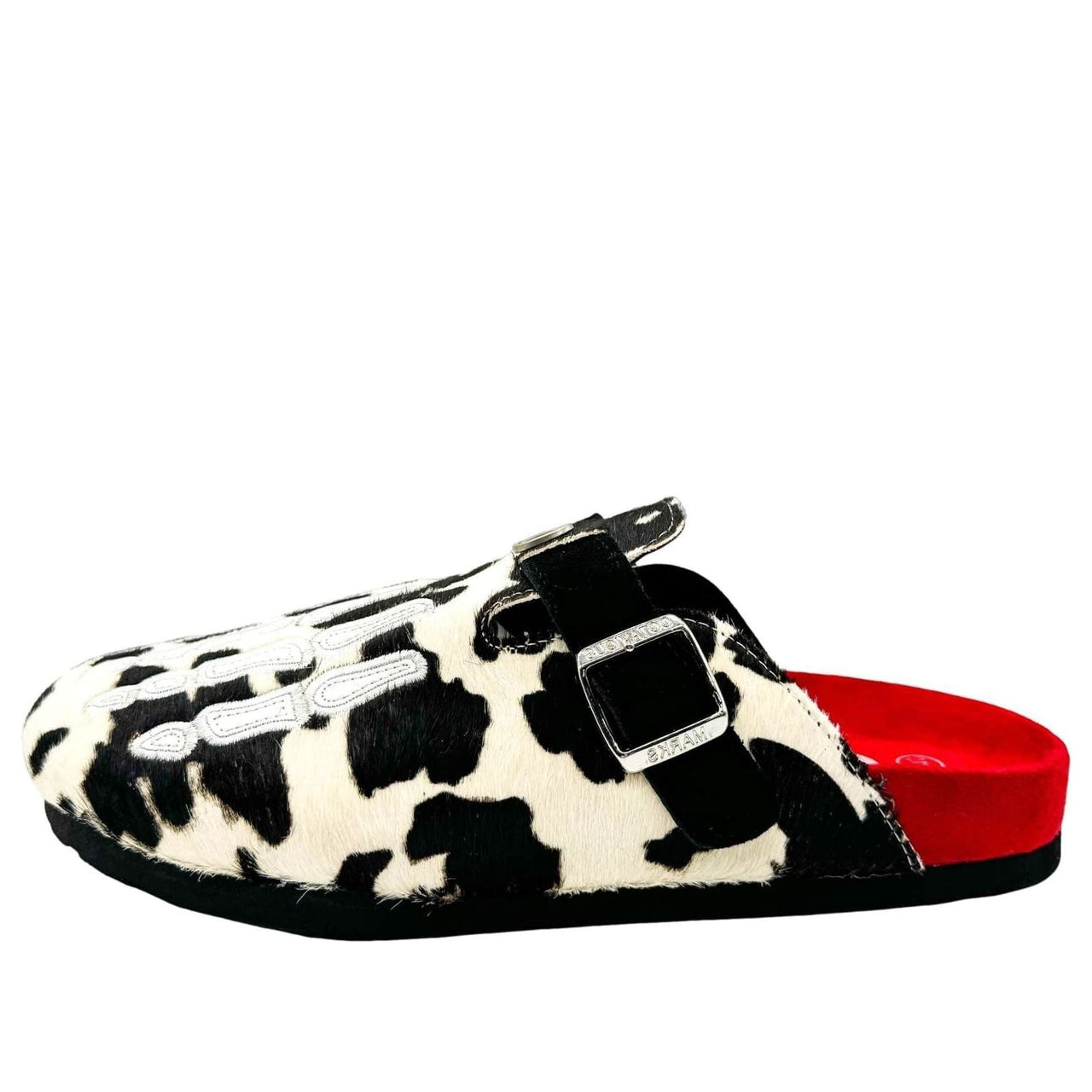 OMNEWYORK Octavious Marks Clog 'Black and White Cow' OMNY-BWC