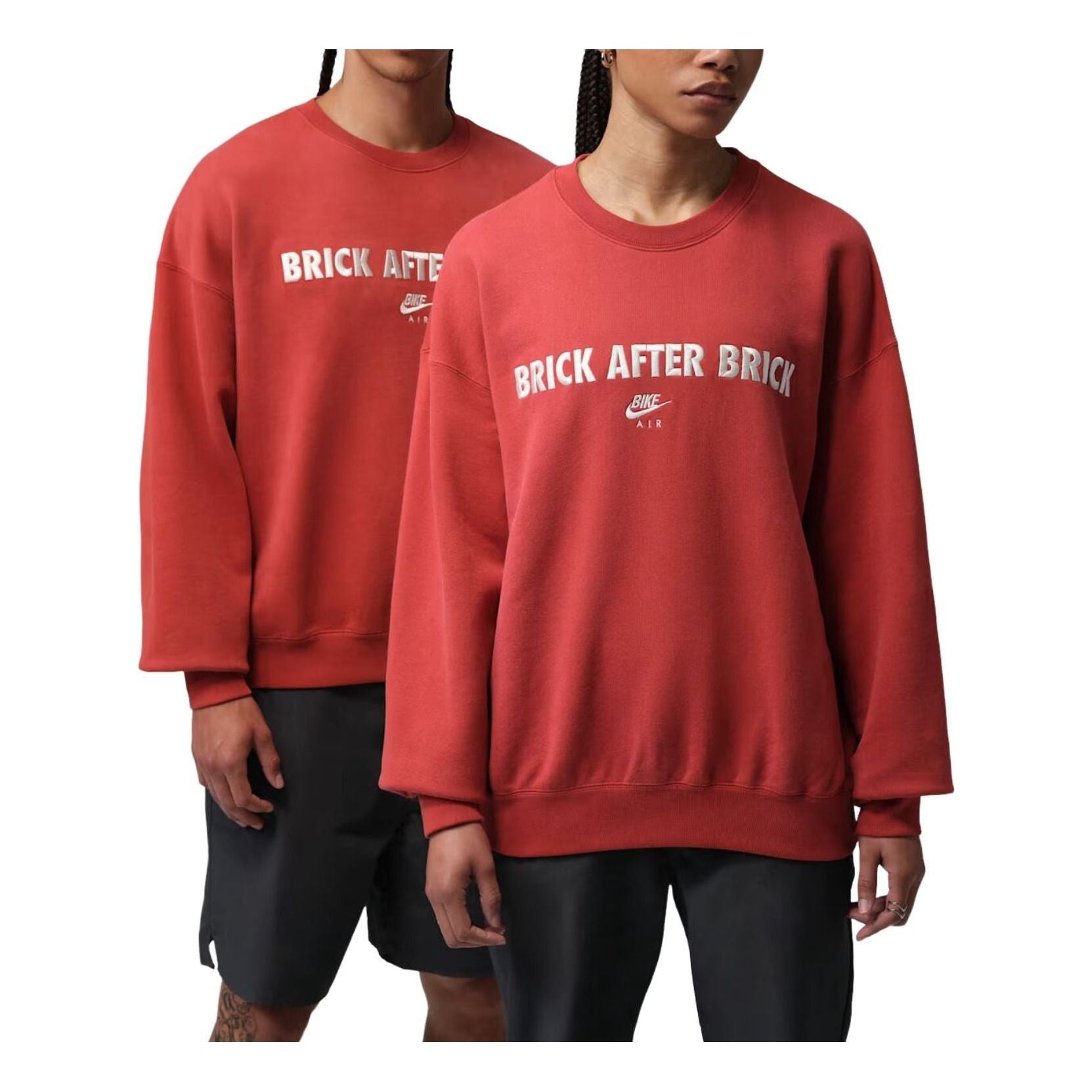 Jordan BIKE AIR x Nigel Fleece Crew-Neck Sweatshirt 'Red' IQ8154-671