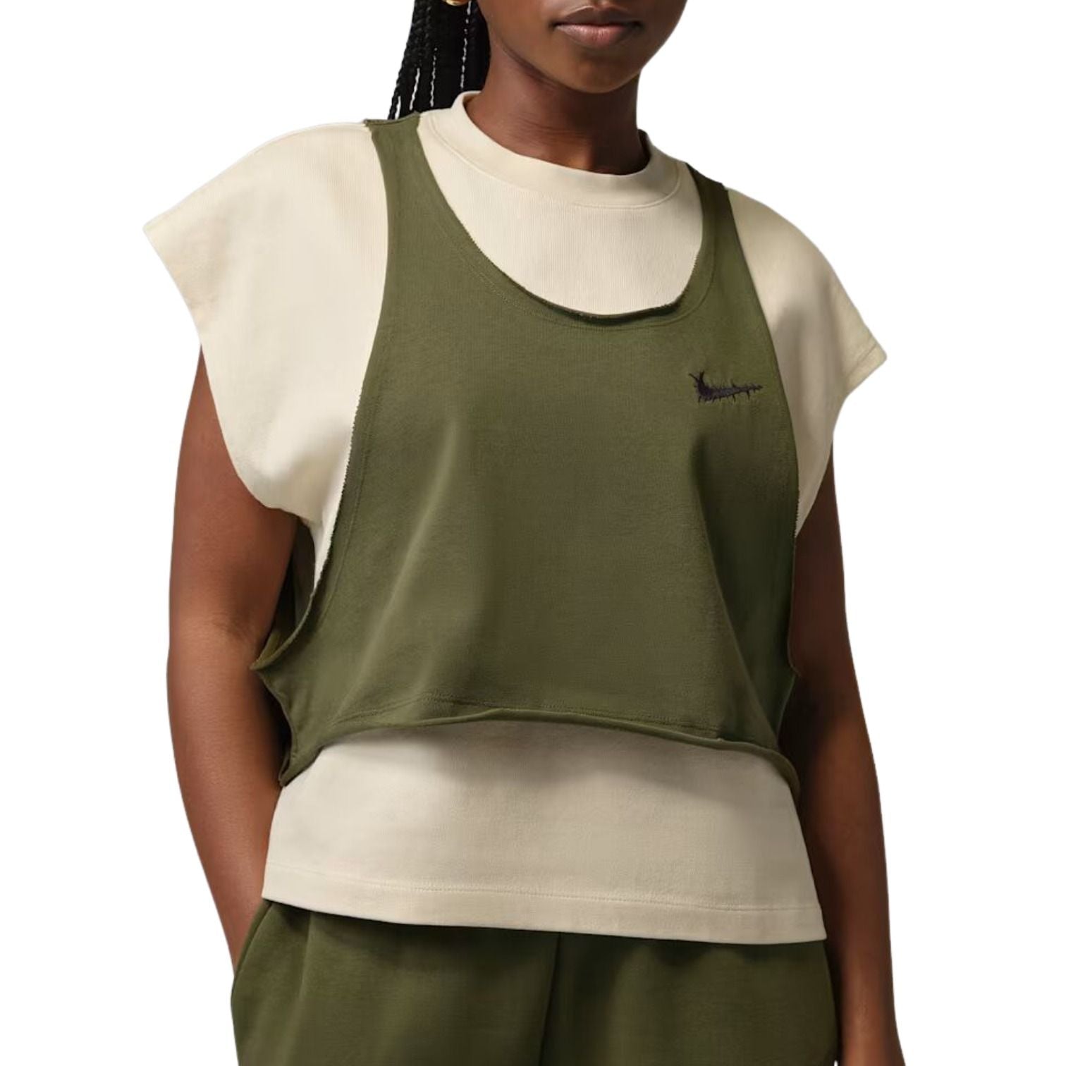 (WMNS) Jordan x Teyana Taylor T-Shirt 'Rough Green' IM6357-133