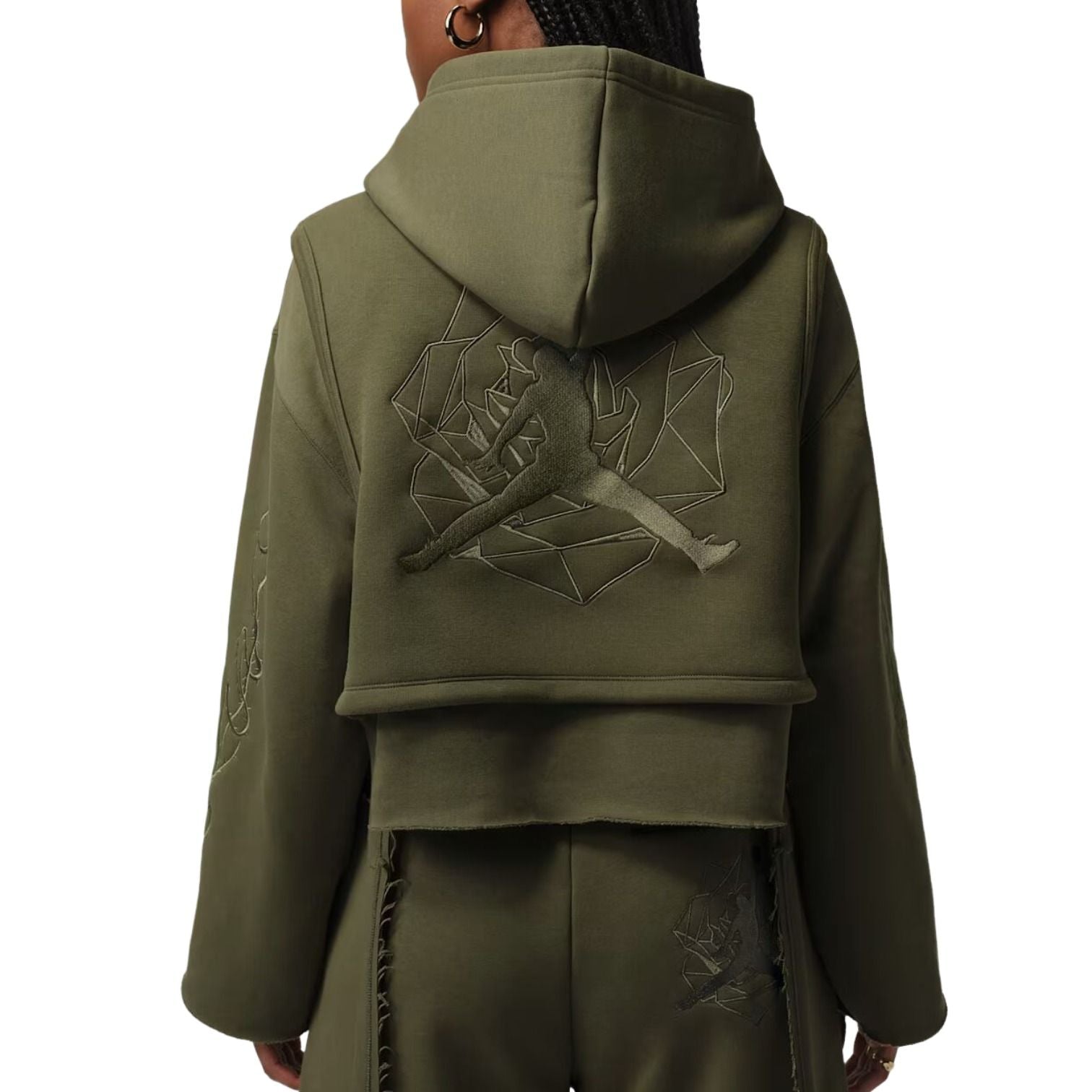 (WMNS) Jordan x Teyana Taylor Hoodie 'Rough Green' IM6257-326