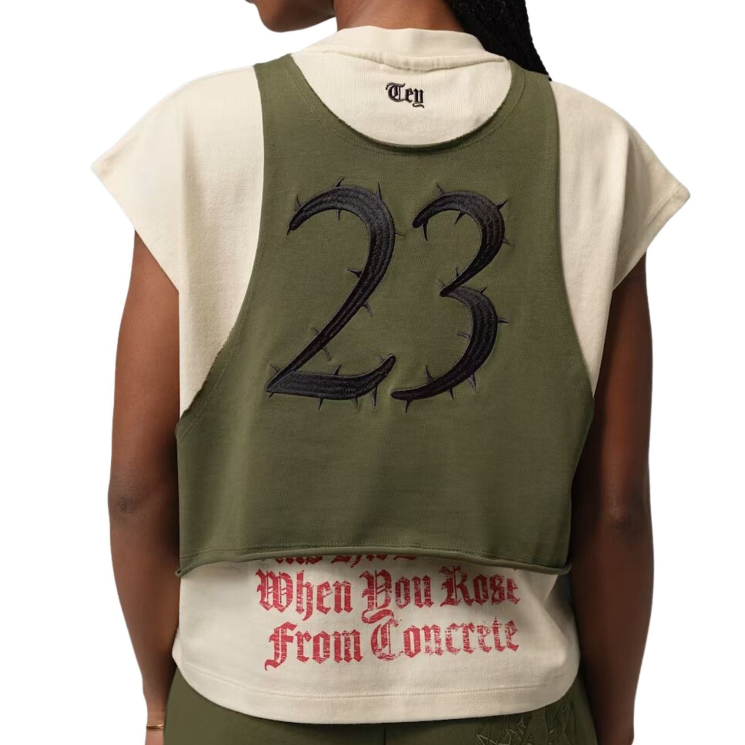 (WMNS) Jordan x Teyana Taylor T-Shirt 'Rough Green' IM6357-133