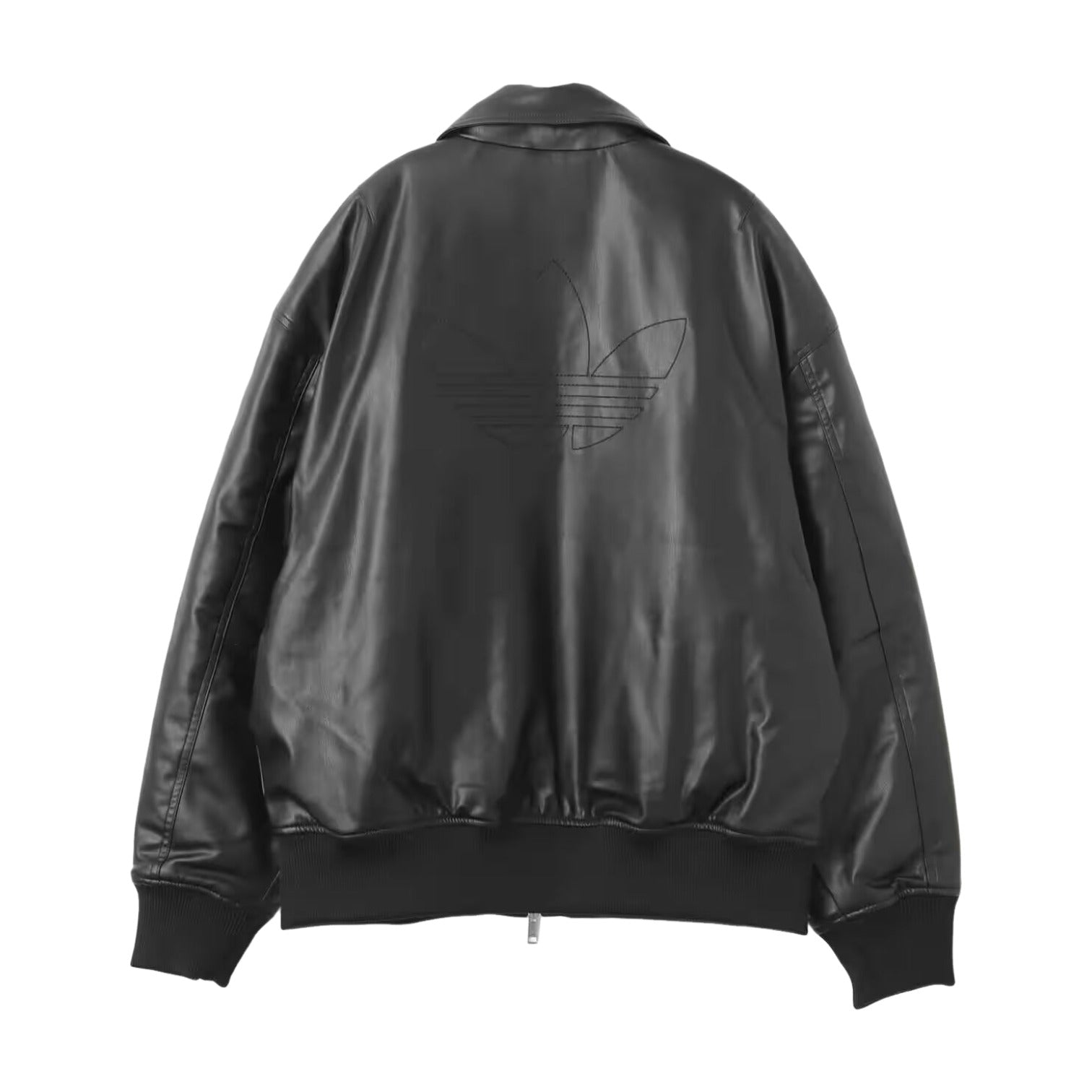 adidas Premium Essentials Pleather Bomber Jacket Asia Sizing 'Black' KD2943