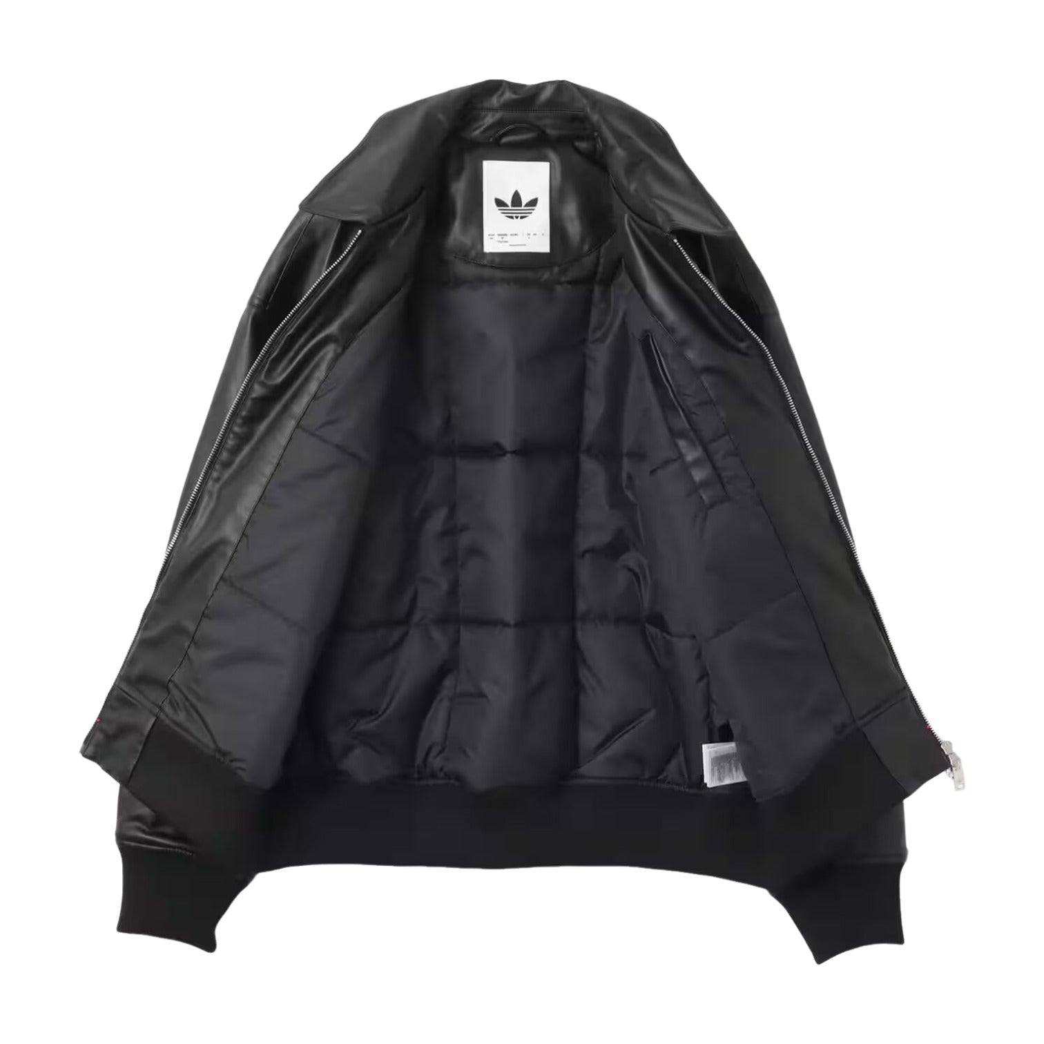 adidas Premium Essentials Pleather Bomber Jacket Asia Sizing 'Black' KD2943