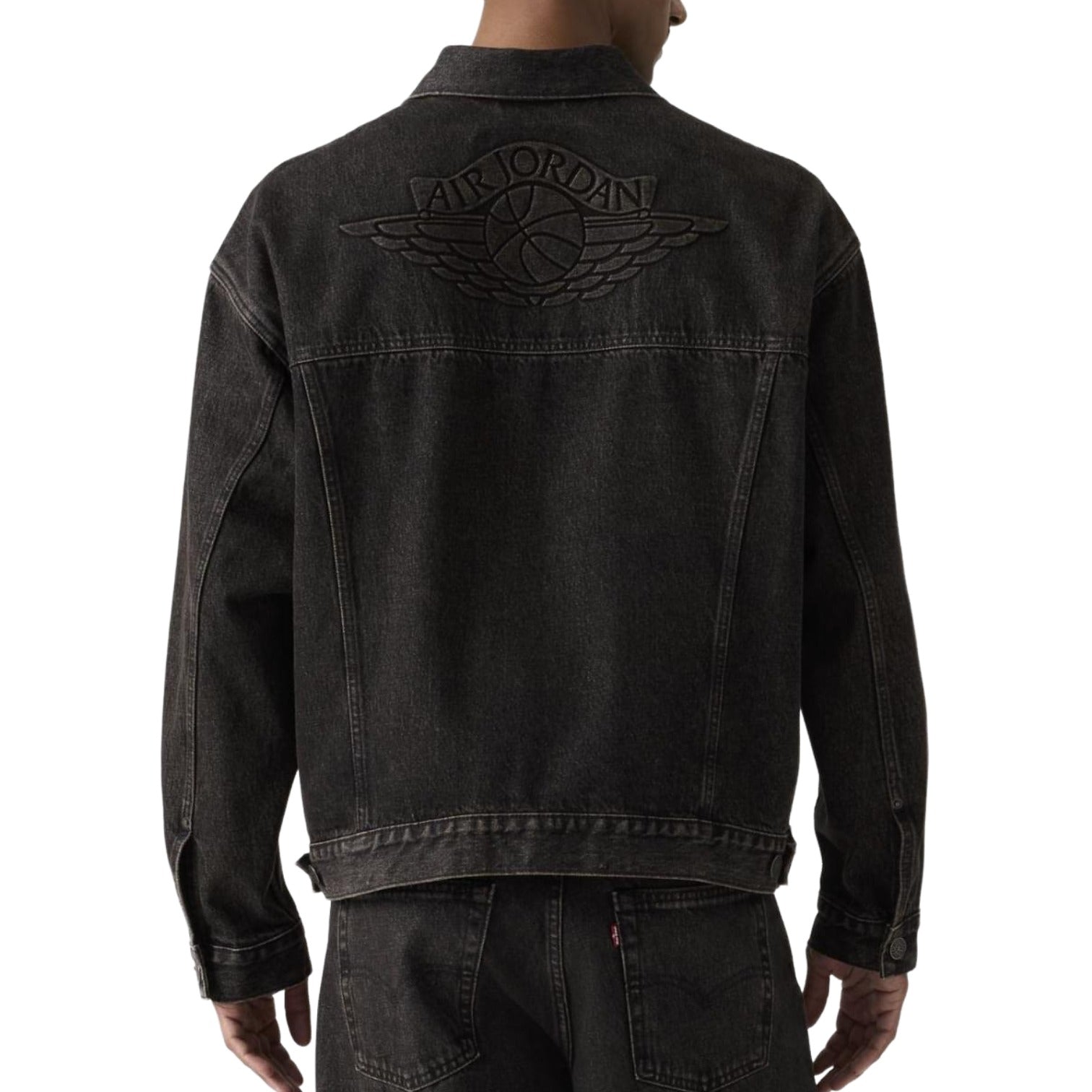 Air Jordan x LEVI'S Type III Denim Trucker Jacket 'Black Wash' 005FC-0000