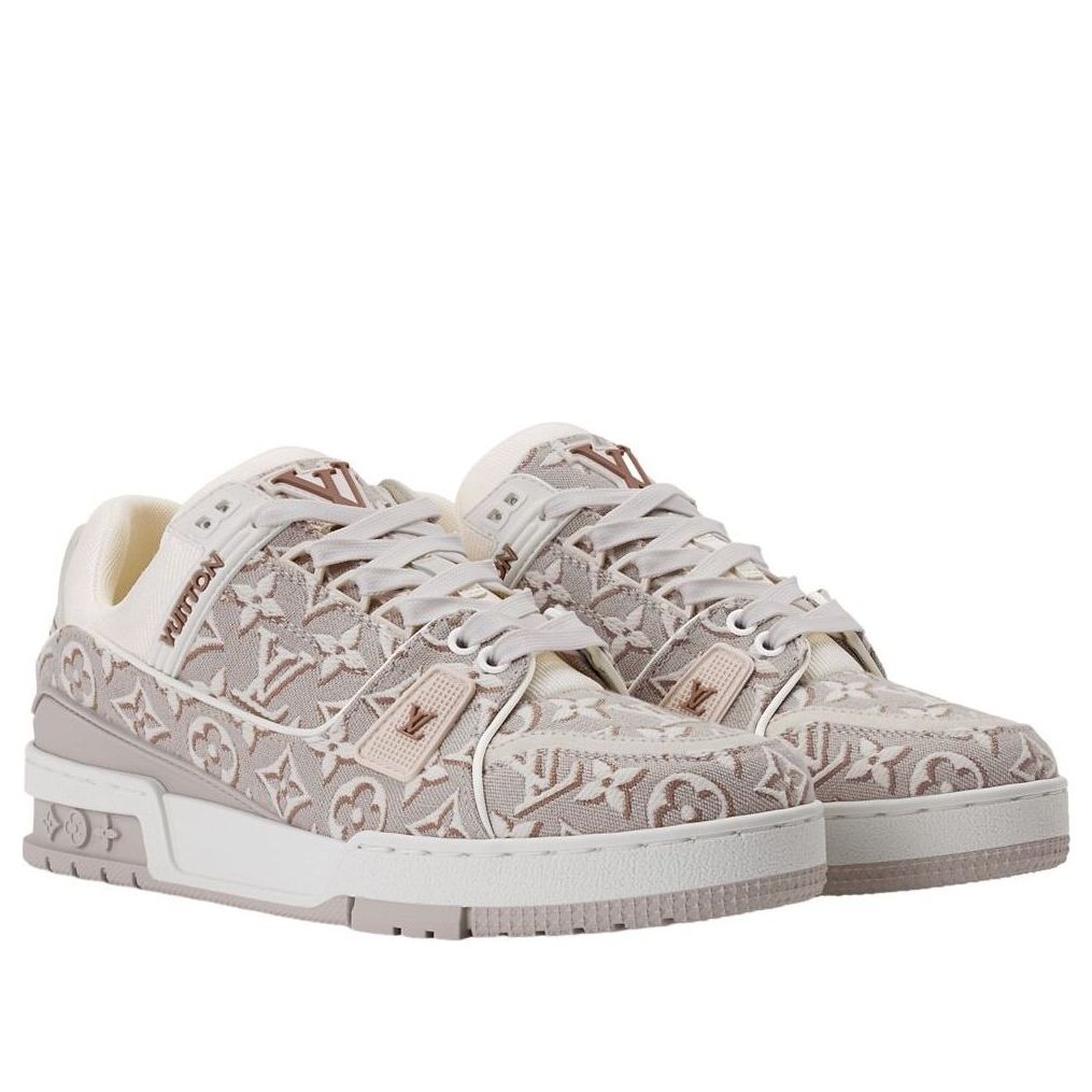(WMNS) LOUIS VUITTON LV Trainer Sneaker 'Beige' 1AKG4F