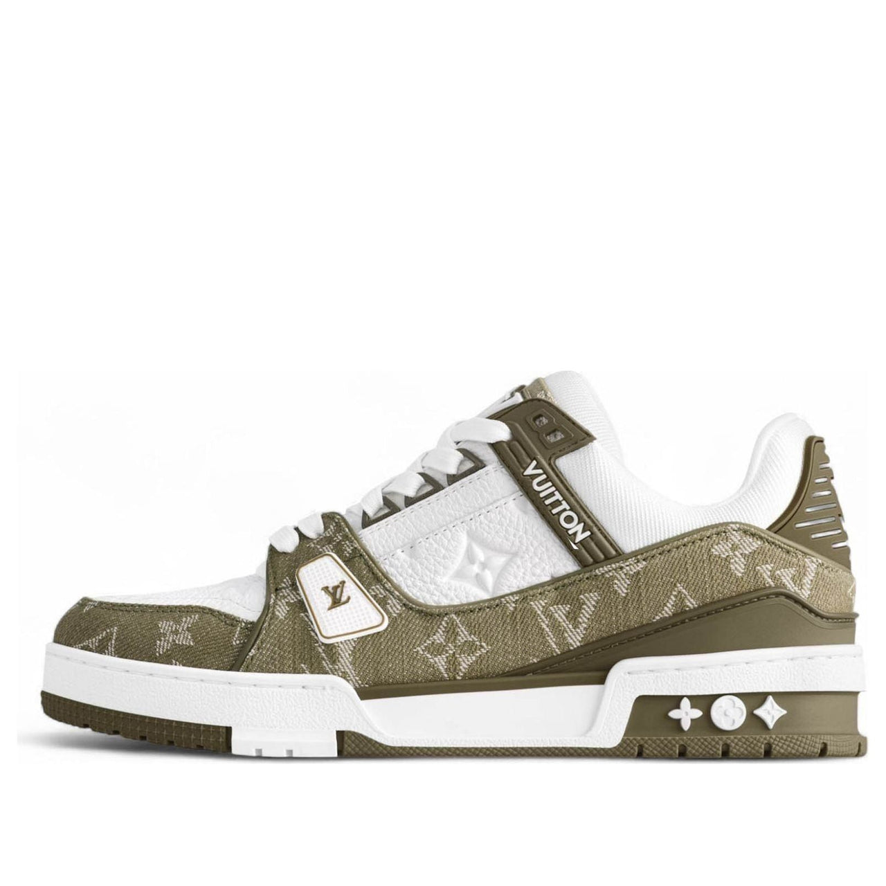 LOUIS VUITTON LV Trainer 'White Khaki Green' 1AIKN1
