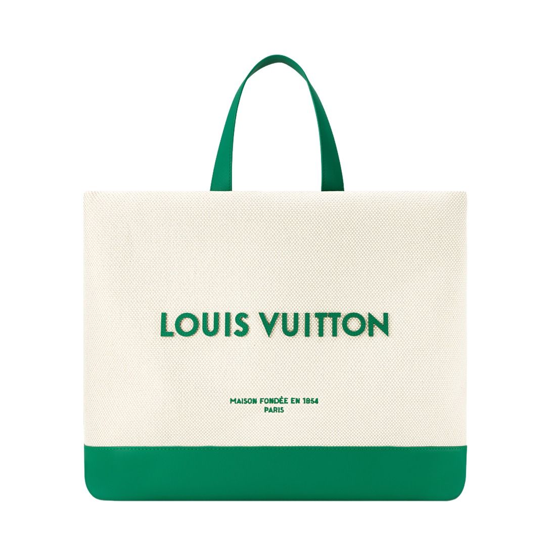 LOUIS VUITTON Shopper Tote MM 'Ecru White Grass Green' M29327
