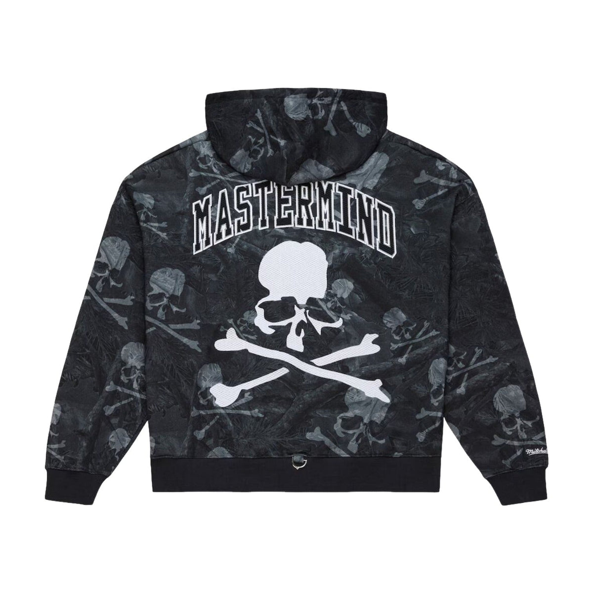 Mitchell & Ness x Mastermind Print Full-Zip Hoodie Jacket 'Charcoal' TH16969-CLBBLCK