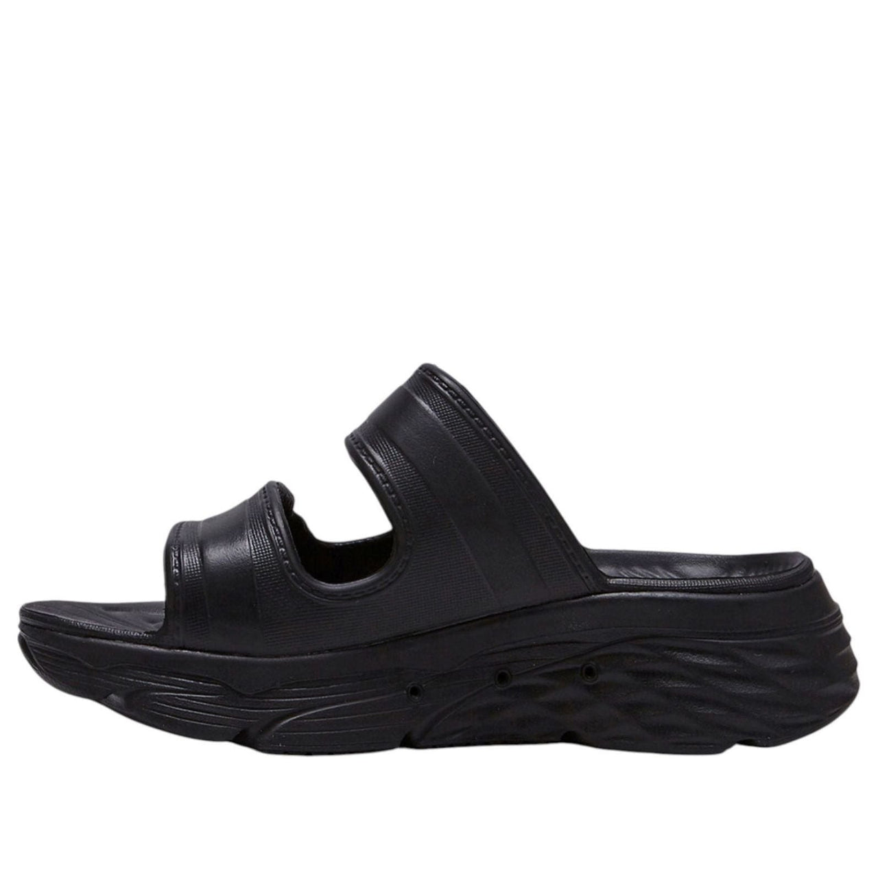(WMNS) Skechers Max Cushioning Foamies 'Black' 111125-BBK