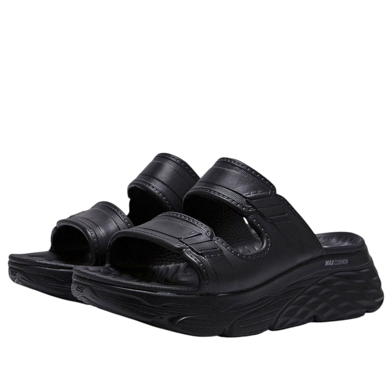 (WMNS) Skechers Max Cushioning Foamies 'Black' 111125-BBK