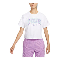 (WMNS) Nike Sportswear Graphic Oversized T-Shirt Asia Sizing 'White' FZ2856-100