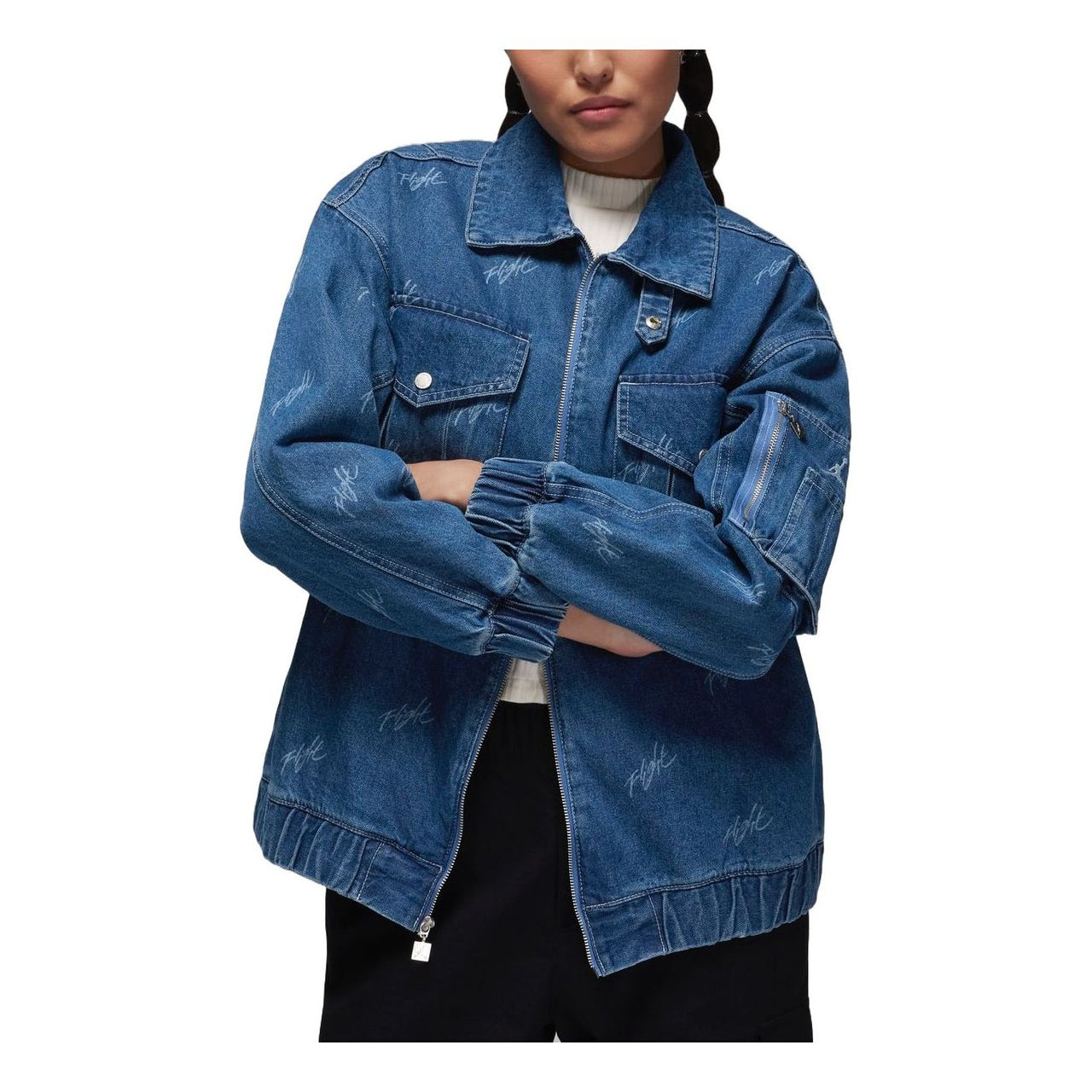(WMNS) Air Jordan Renegade Jacket Asia Sizing 'Stone Blue' FN5354-453