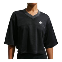 (WMNS) Nike NSW Heritage Festival Crop Mesh Jersey 'Anthracite Black Sail' IR1650-010
