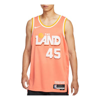 Nike NBA Donovan Mitchell Cleveland Cavaliers City Edition Swingman Jersey 'Orange Frost' HM5977-836