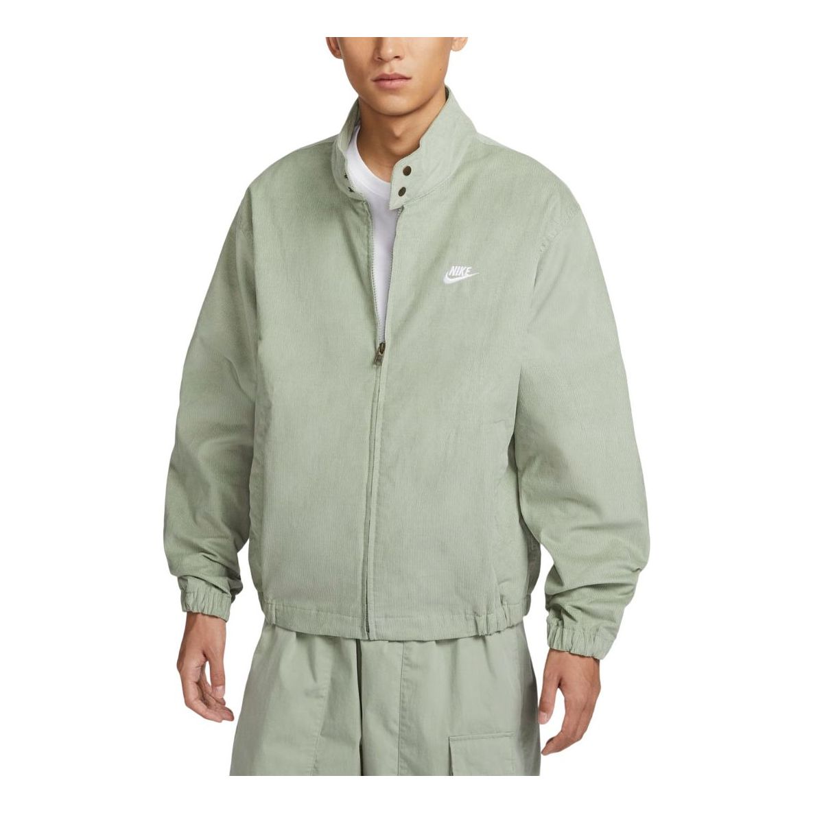 Nike Sportswear Club Corduroy Harrington Jacket Asia Sizing 'Jade Horizon' FZ0632-370