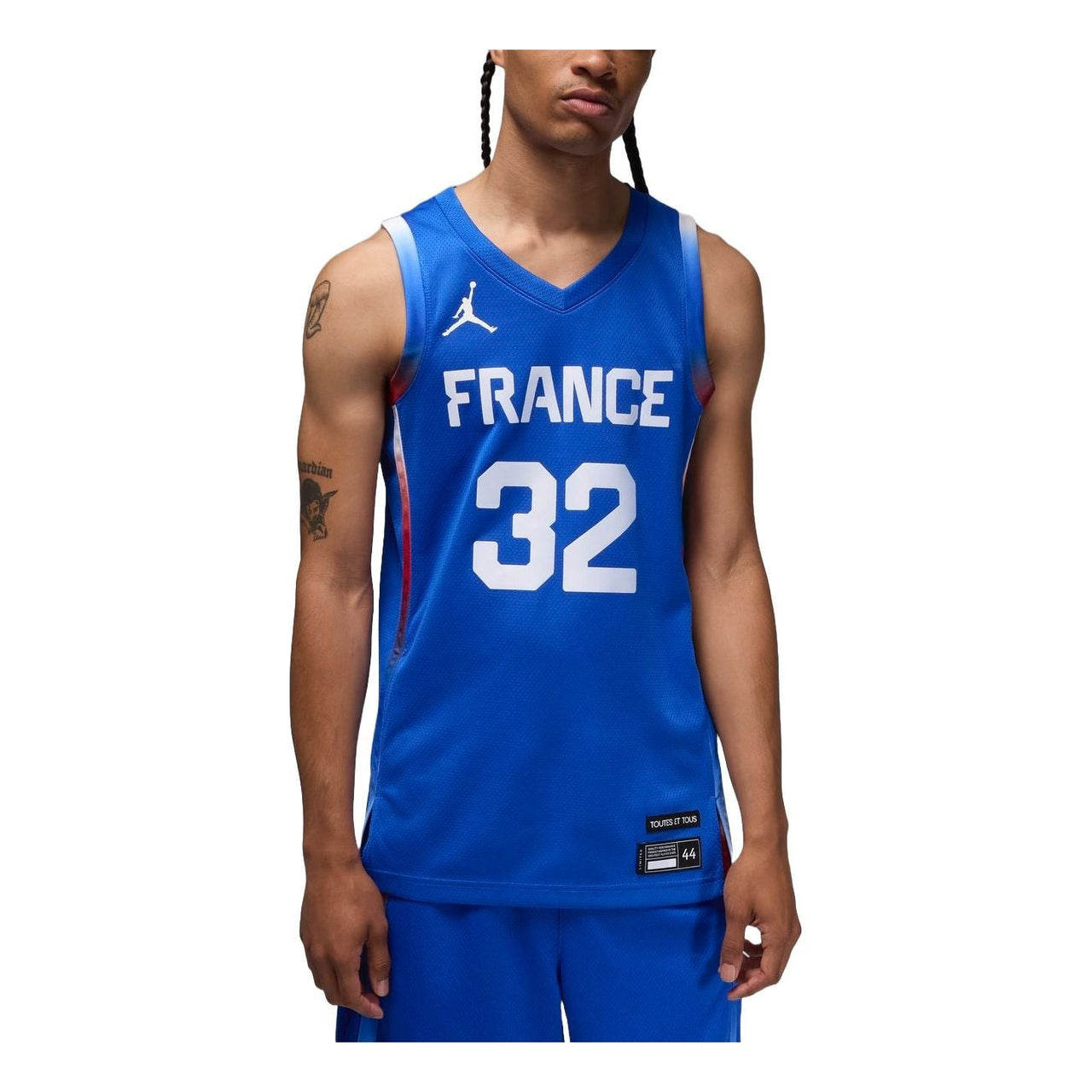 Air Jordan Victor Wembanyama France Limited Road Basketball Replica Jersey 'Royal White' HF7308-405