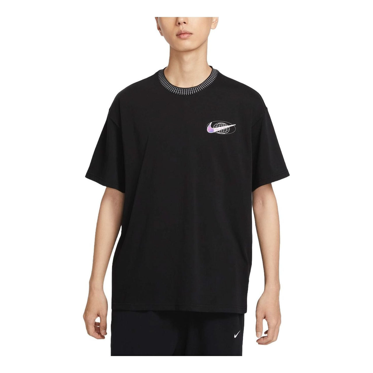 Nike Sportswear Swoosh Graphic T-Shirt Asia Sizing 'Black' FV3759-010