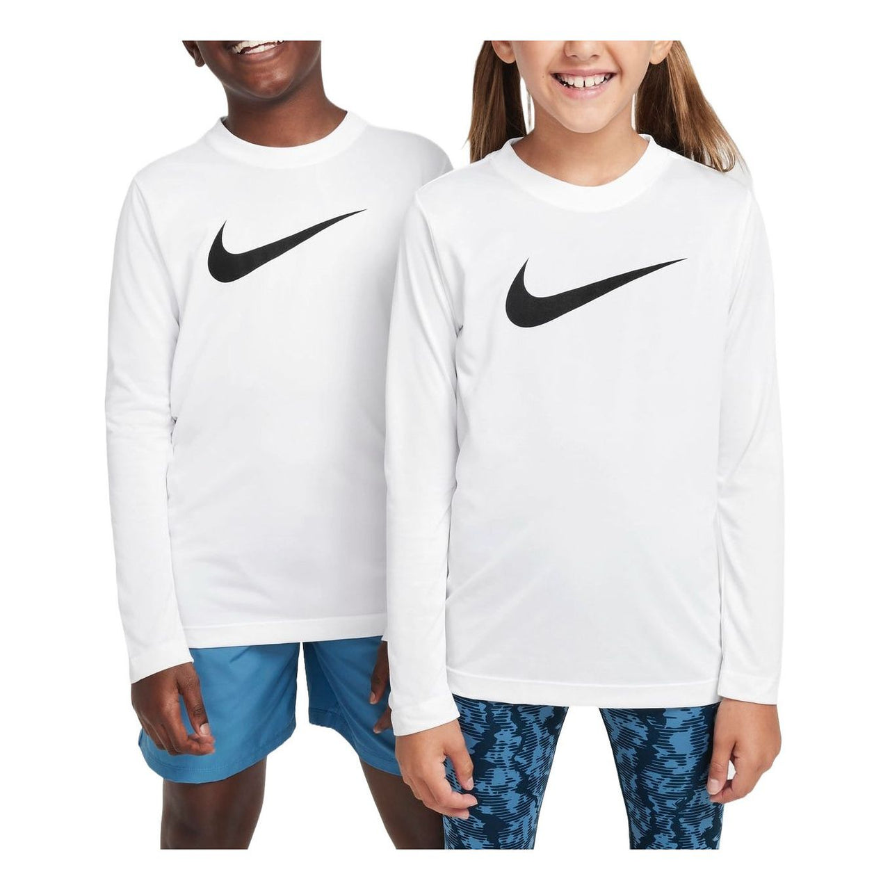 (GS) Nike Legend Dri-FIT Long-Sleeve T-Shirt 'White Black' FZ5192-100