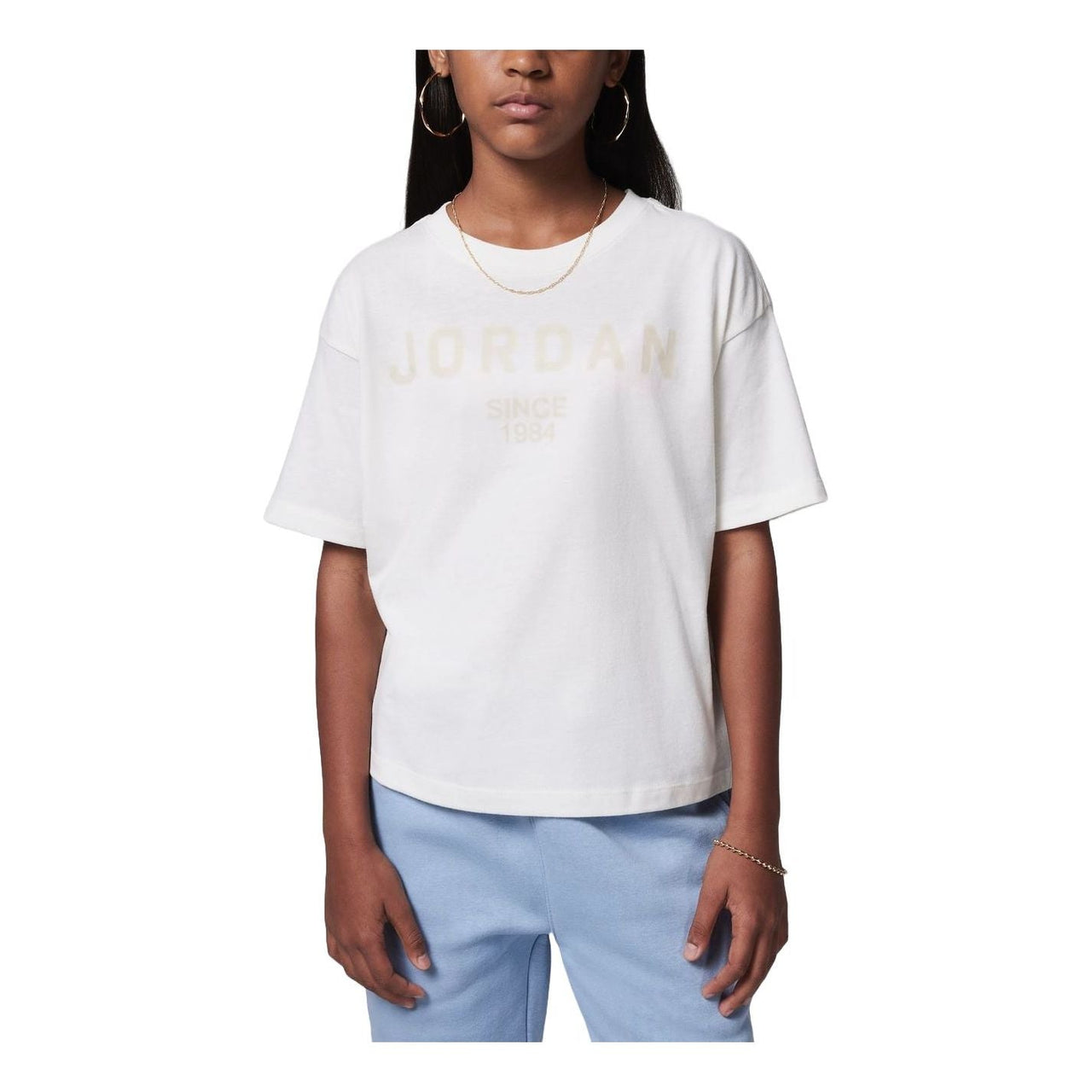 (GS) Air Jordan Essentials Graphic T-shirt 'Summit White' HQ8157-133