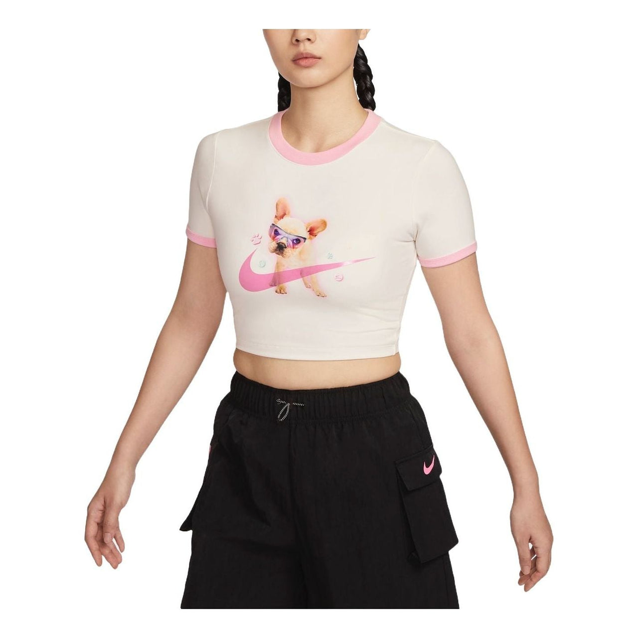 (WMNS) Nike Sportswear Slim Cropped T-Shirt Asia Sizing 'Sail' HM4621-133