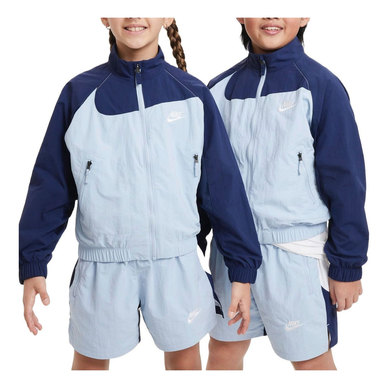 (GS) Nike Sportswear Amplify Woven Full-Zip Jacket 'Light Armoury Blue' FN9134-440