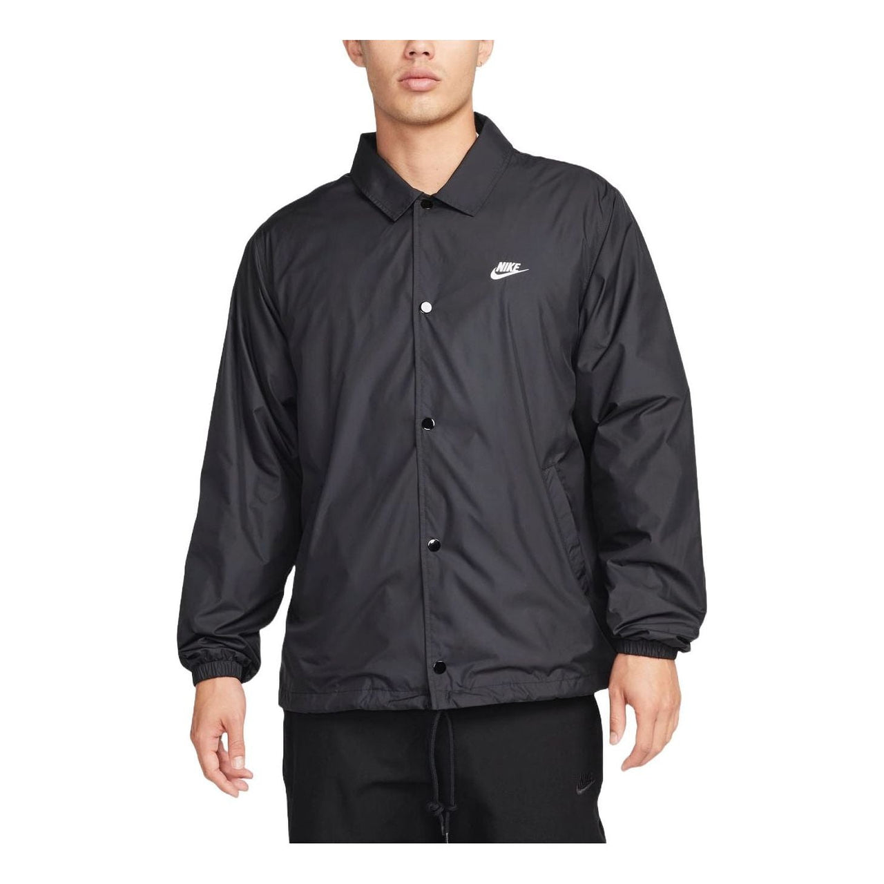 Nike Club Coaches' Jacket Asia Sizing 'Black White' FN3317-010