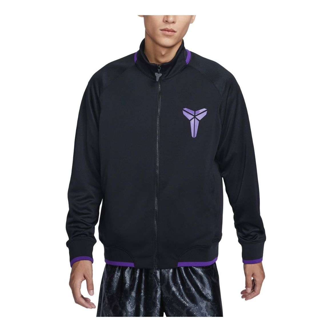 Nike Dri-FIT Kobe Basketball Jacket Asia Sizing 'Black Purple' FZ0937-010