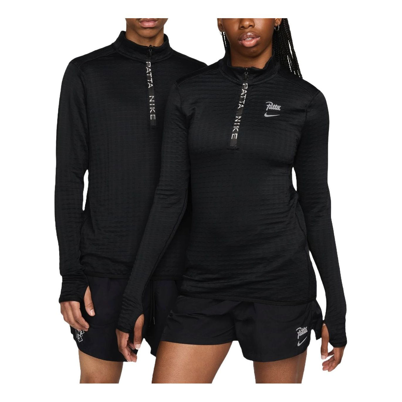 Nike x Patta Running Team Half-Zip Long Sleeve Top 'Black' FJ3069-010