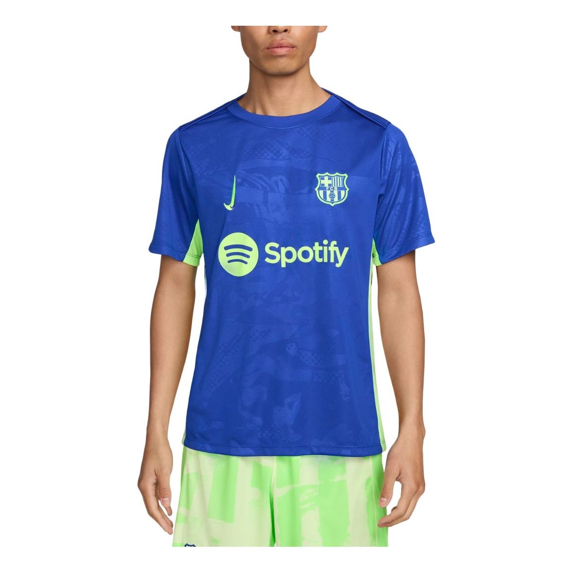 Nike Dri-FIT F.C. Barcelona Academy Pro Third Football Pre-Match Jersey 'Royal Lime' FQ2544-418