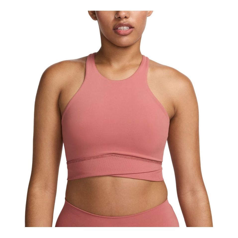 (WMNS) Nike One Twist Light-Support Lightly Lined High-Neck Sports Bra 'Canyon Pink' FV6500-634