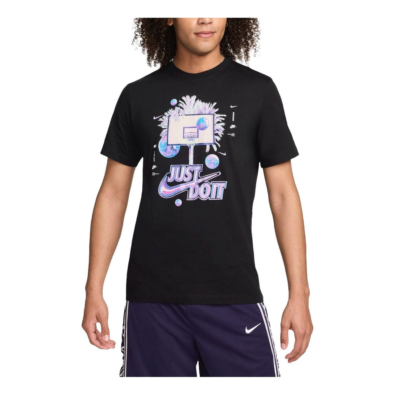 Nike Basketball Graphic T-Shirt Asia Sizing 'Black' FV8411-010