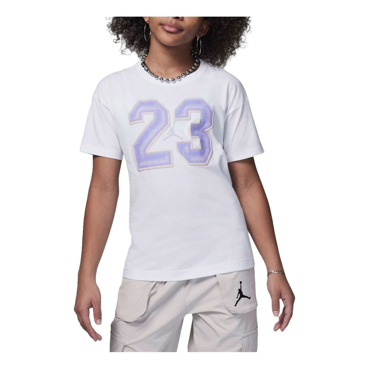 (GS) Air Jordan 23 Flight Graphic T-shirt 'White' HF2053-100