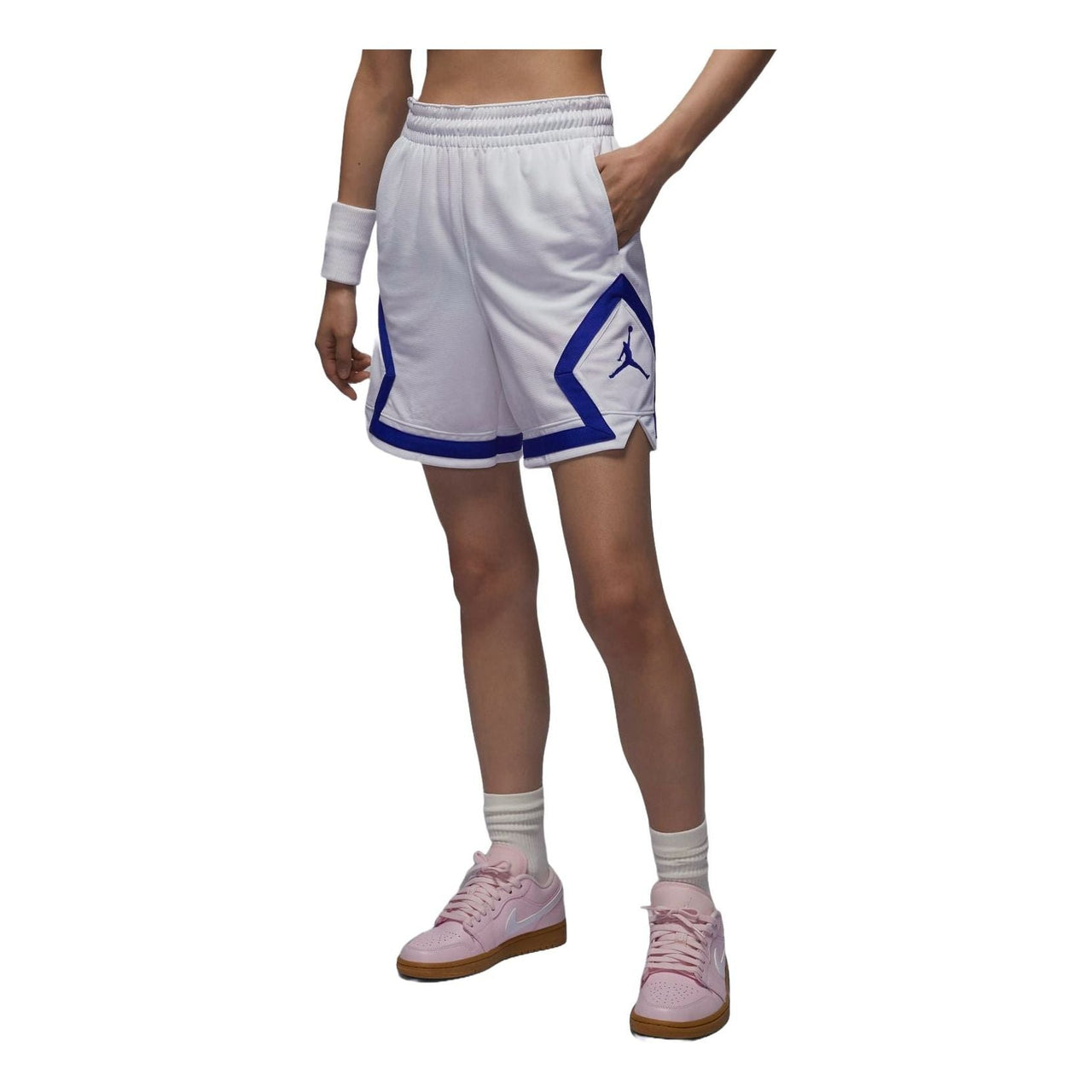 (WMNS) Air Jordan Sport Diamond Basketball Shorts Asia Sizing 'White Blue' FB4589-100