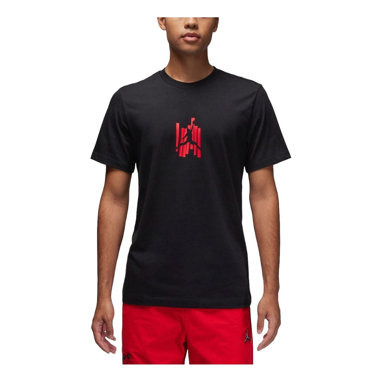 Air Jordan Graphic T-shirt Asia Sizing 'Black Red' FD7026-010