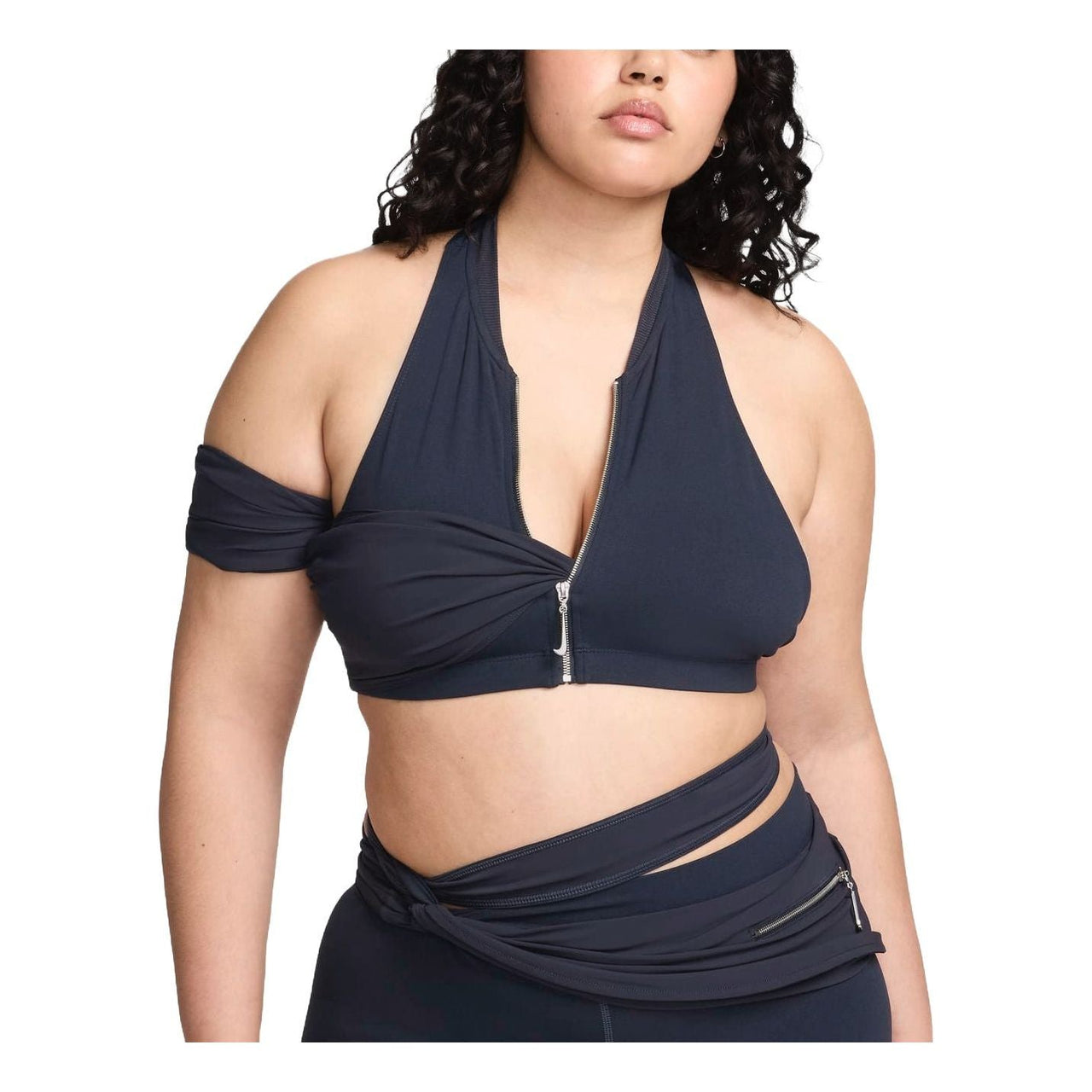 (WMNS) Nike x Jacquemus Halter Top Asia Sizing 'Dark Obsidian' FJ3150-475
