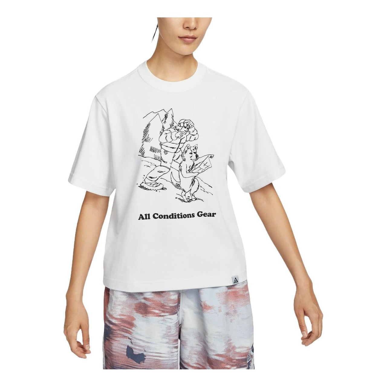 (WMNS) Nike ACG Graphic Oversized T-Shirt Asia Sizing 'White' FV7326-121