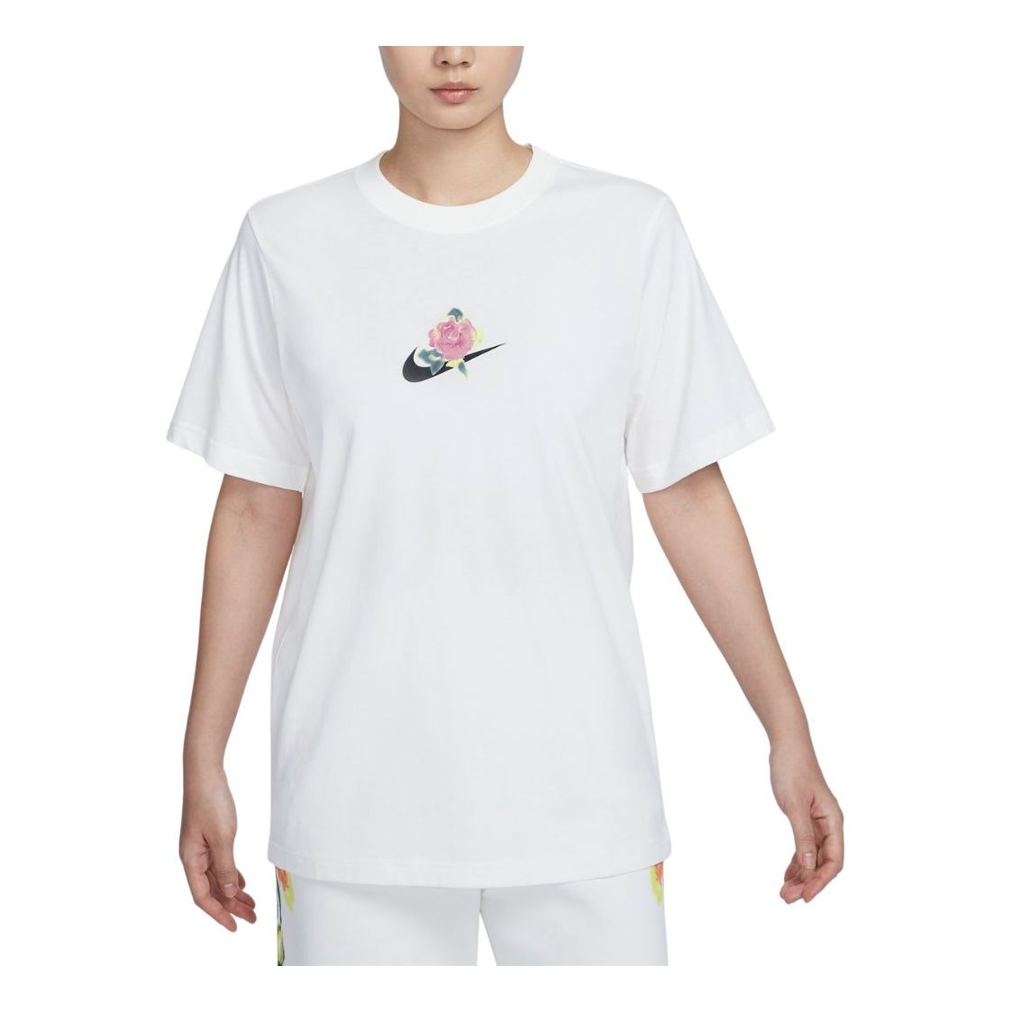 (WMNS) Nike Sportswear Artist Collection Graphic T-Shirt Asia Sizing 'Sail' HF4684-133