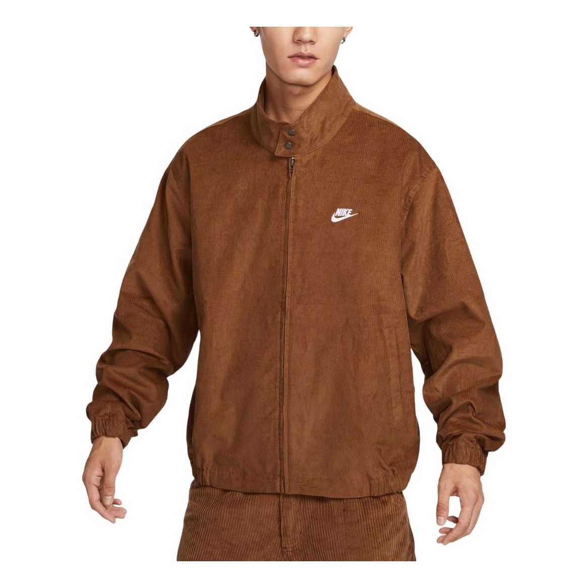 Nike Sportswear Club Corduroy Harrington Jacket Asia Sizing 'Light British Tan' FZ0632-281