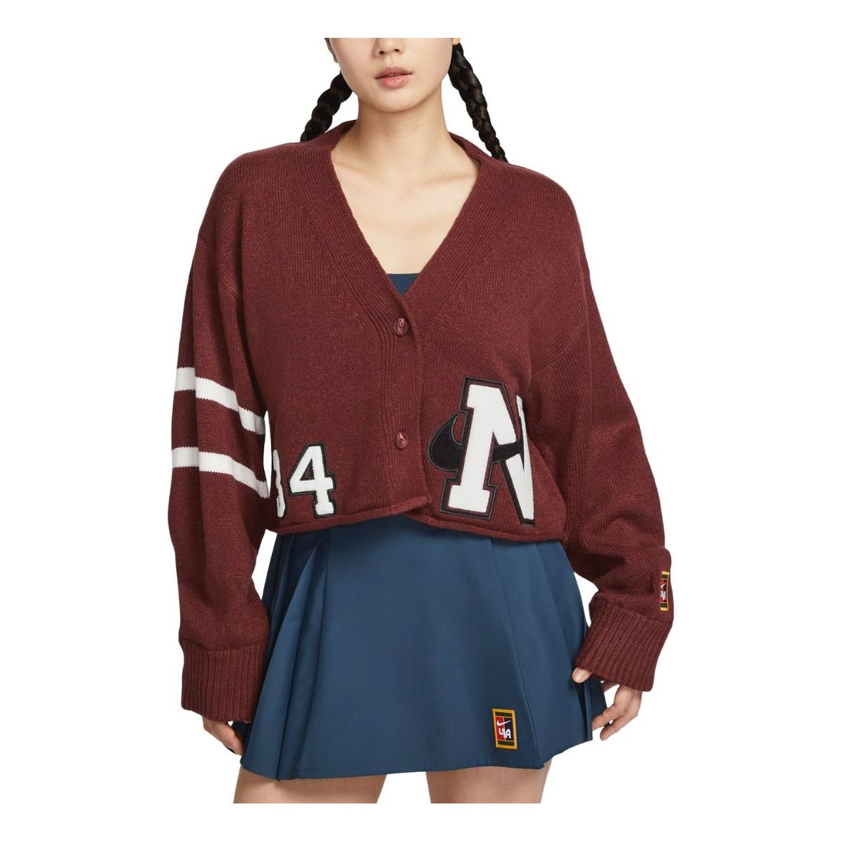 (WMNS) Nike Women by YOON Cardigan Asia Sizing 'Dark Team Red' FZ0275-619
